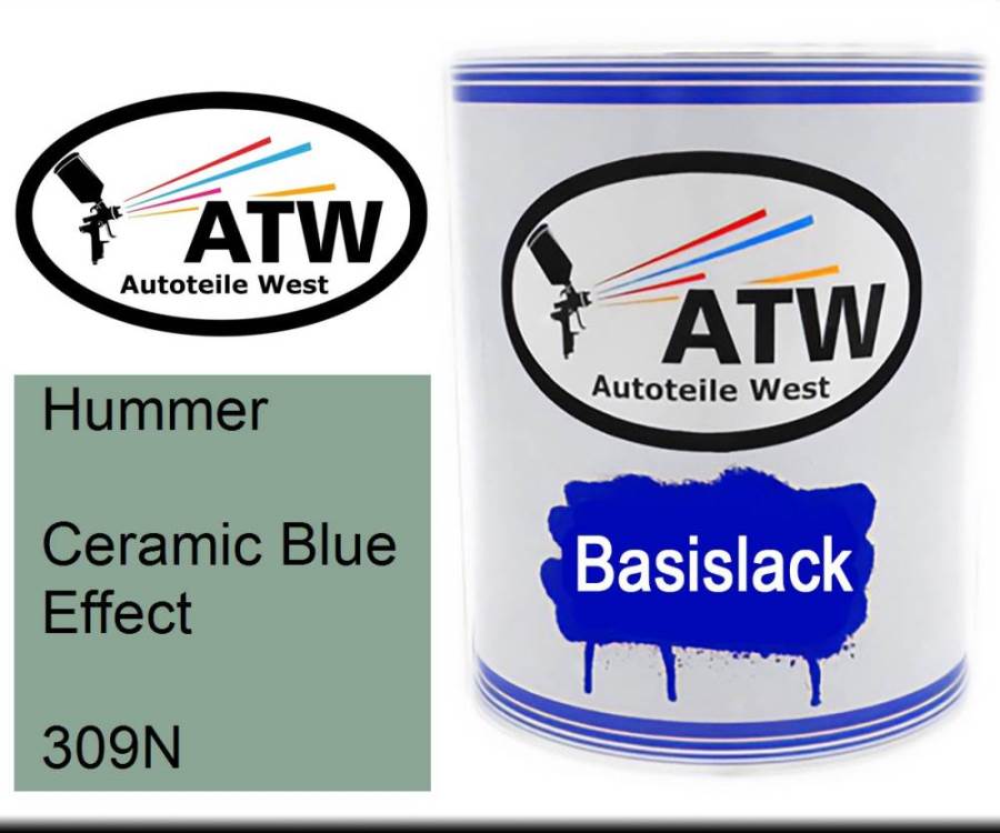 Hummer, Ceramic Blue Effect, 309N: 1L Lackdose, von ATW Autoteile West.